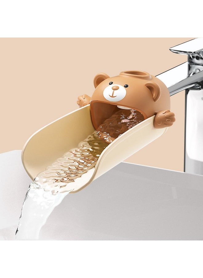 Faucet Extender For Toddlers, Sink Extenders With Temperature Sensitive For Kids Hand Washing Sink Faucet Extension,Suitable For Bathroom Sink, Kitchen,Bathtub (Brown)