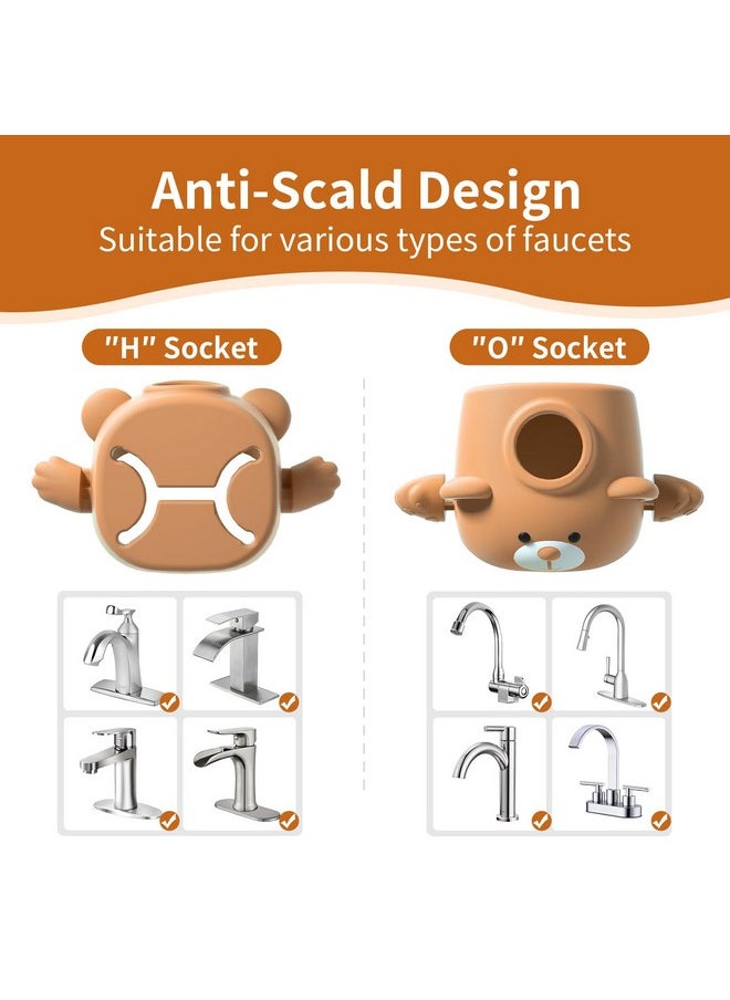 Faucet Extender For Toddlers, Sink Extenders With Temperature Sensitive For Kids Hand Washing Sink Faucet Extension,Suitable For Bathroom Sink, Kitchen,Bathtub (Brown)
