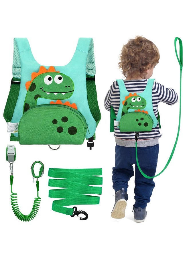 3 In 1 Toddler Harness Leash + 8.2Ft Anti Lost Wrist Link, Cute Dinosaur Kids Safety Harness Tether With Key Lock, Child Protective Leashes While Walking For Outdoor Activity Keep Kids Close