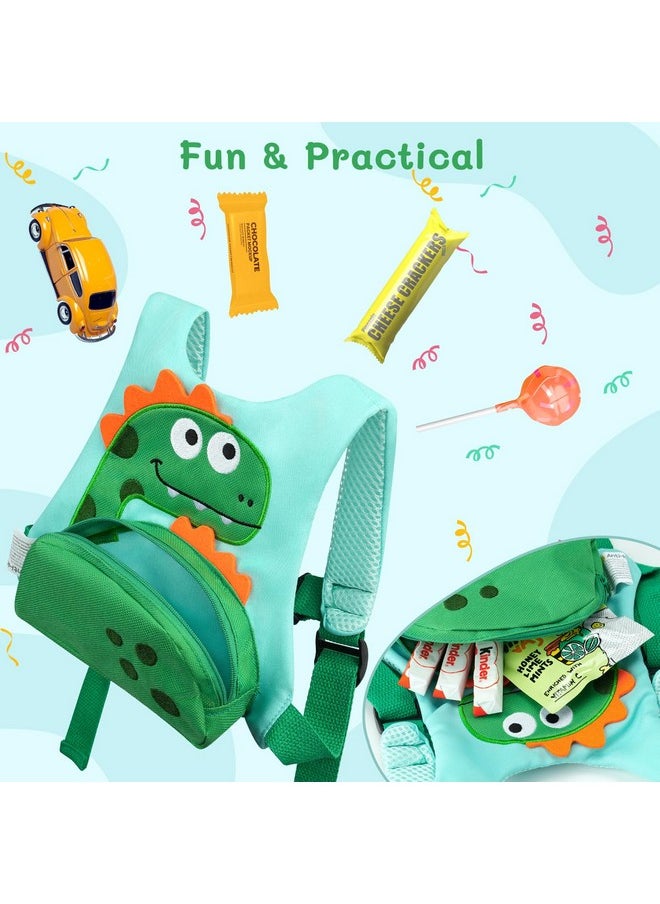 3 In 1 Toddler Harness Leash + 8.2Ft Anti Lost Wrist Link, Cute Dinosaur Kids Safety Harness Tether With Key Lock, Child Protective Leashes While Walking For Outdoor Activity Keep Kids Close