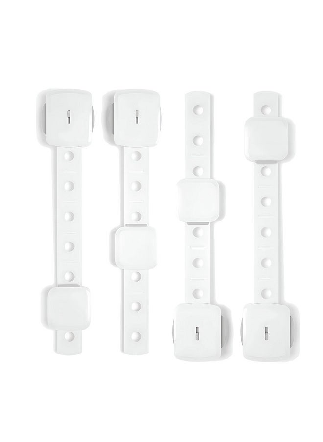 Multicolor Furniture Safety Locks For Kids - Pack Of 4 Locks, Double Lock System, For Drawers, Cupboard Lock, Baby Proofing Product, Strong & Adhesive Safety