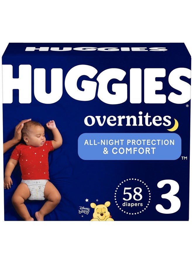 Size 3 Overnites Baby Diapers: Overnight Diapers, Size 3 (16-28 Lbs), 58 Ct