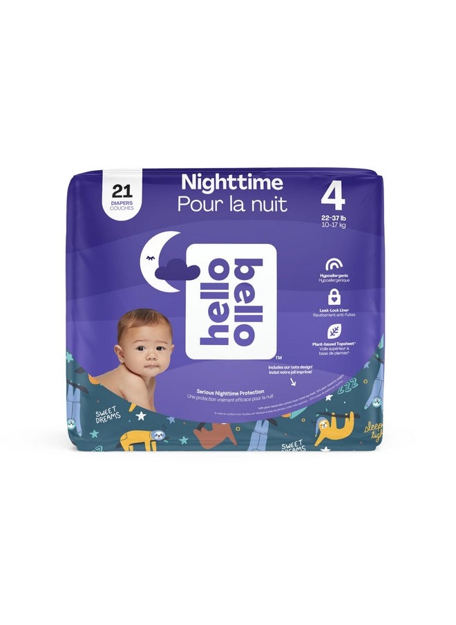 Nighttime Baby Diapers ‐ Size 4 - Ultra Absorbent & Hypoallergenic For Overnight Diapers For Extended Protection - 21 Diapers