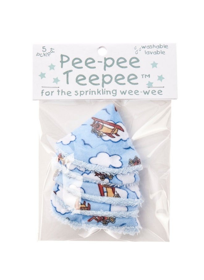 - Peepee Teepee For The Sprinkling Weeweee, Baby Pee Shield , Airplane Design - 5 Pack