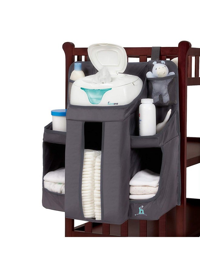 Hanging Diaper Organizer For Changing Table, Cribs And Walls, Diaper Stacker And Nursery Organizer | Hanging Storage Caddy Organizer For Baby Essentials |
