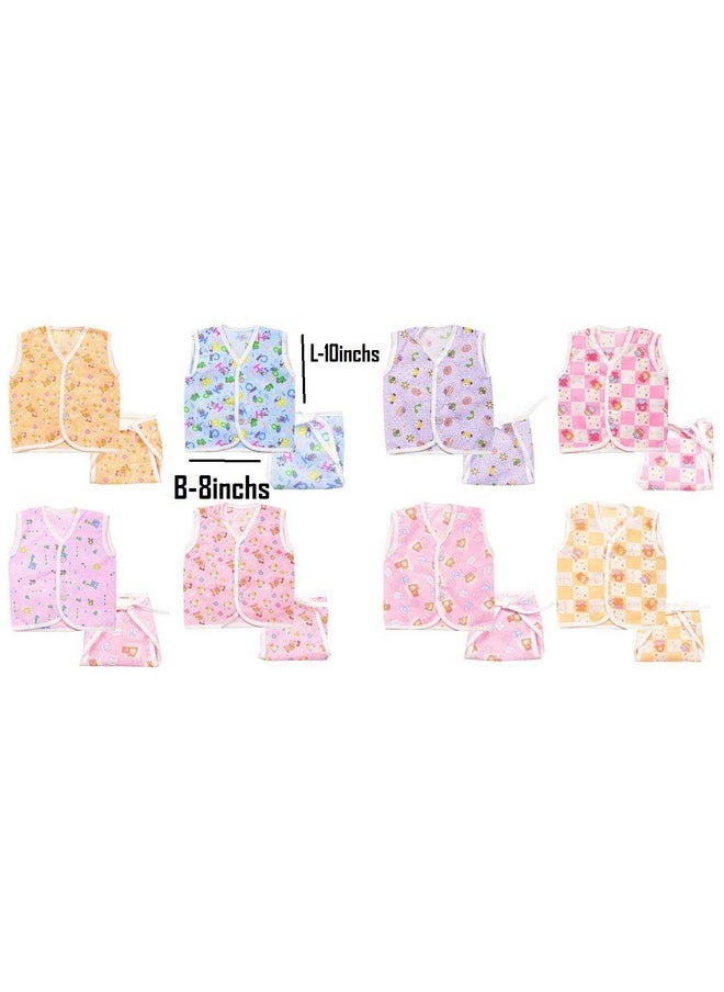 Jhabla Set Pack Of 8 Pcs With 8 Nappies (05Months) (Assorted)