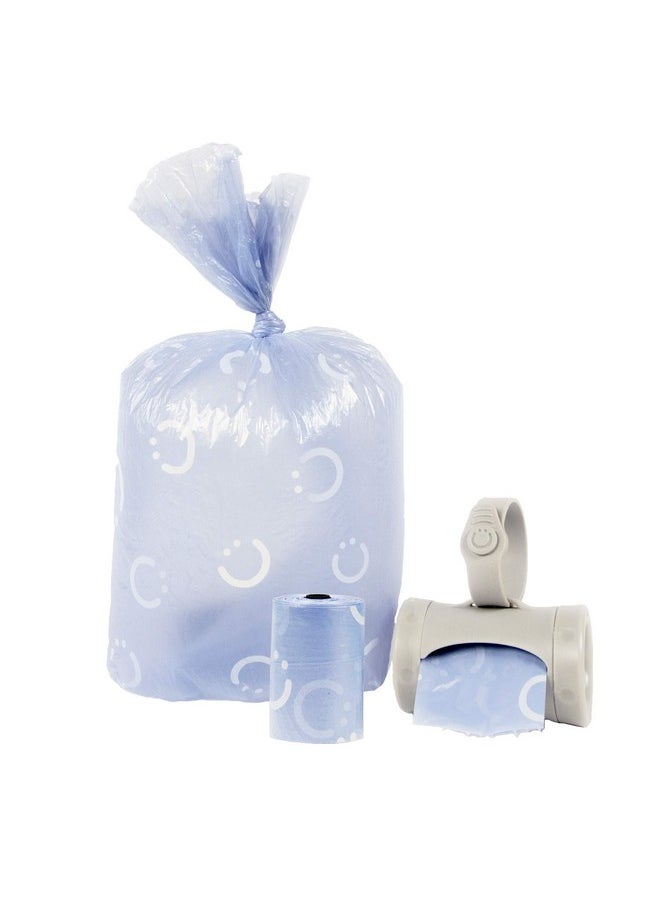 On The Go Gray Bag Dispenser And Waste Disposal Bags Refill, Lavender Scented, Baby Savings Bundle