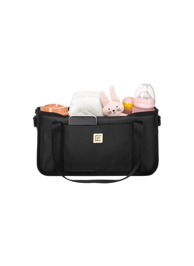 Wander Stroller Caddy | Perfect Baby Caddy To Keep Everything Organized | Multiple Carry Positions | Fits Most Strollers - Black