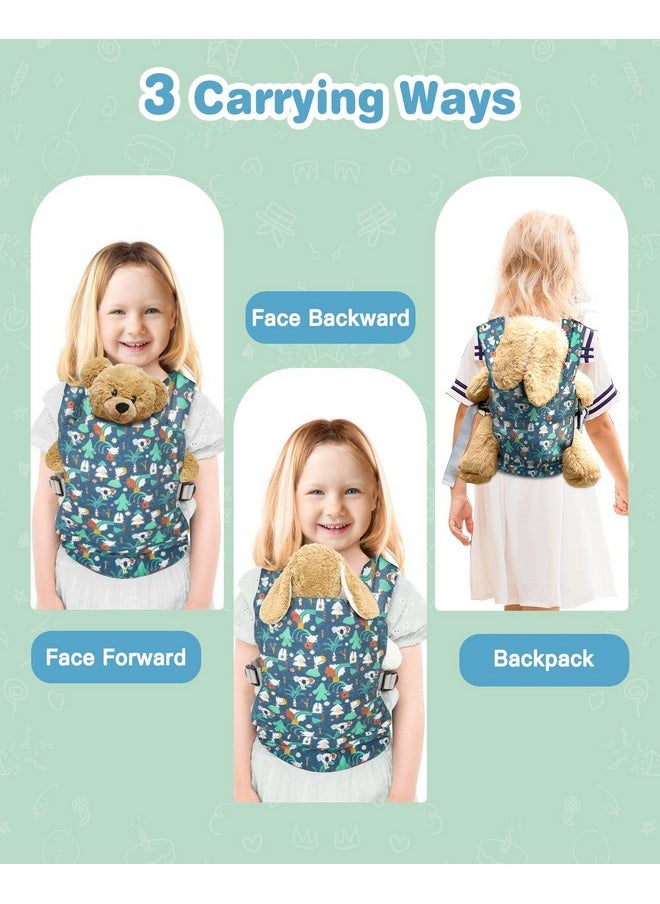 Baby Doll Carrier, Front And Back Doll Accessories Carrier For Little Girls, With Adjustable Straps For Stuffed Animal Reborn Baby Doll