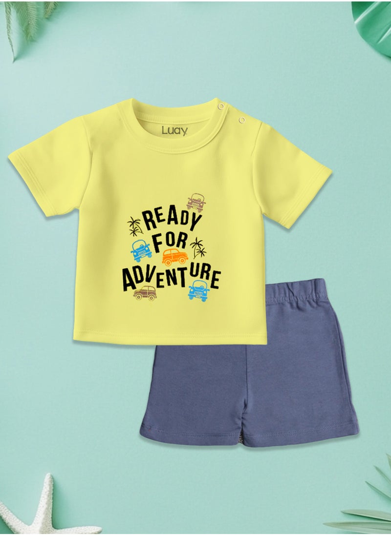 100% Organic Cotton T-shirt+Onesies Pack of 3 set Baby 3in 1Gift Set for Unisex Baby Pure Cotton_Soft,Smooth& Machine,Washable,Breathable Fabric