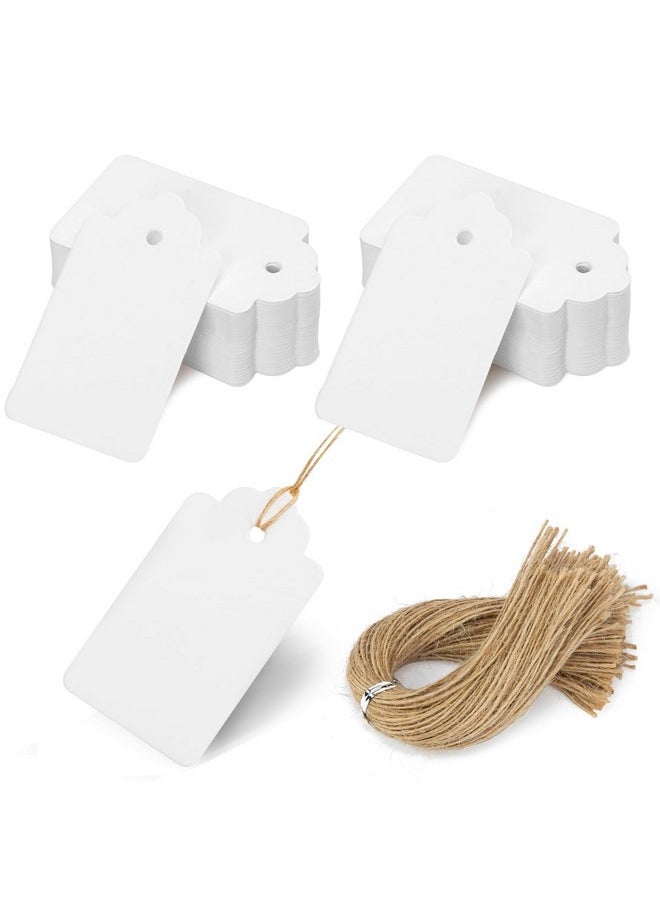 300Pcs Paper Gift Tags, Blank Gift Bag Tags With String White Price Tags For Diy Crafts Gifts