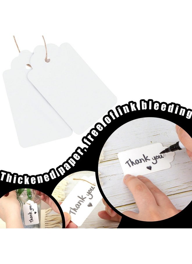 300Pcs Paper Gift Tags, Blank Gift Bag Tags With String White Price Tags For Diy Crafts Gifts