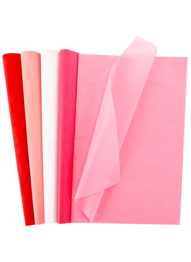 100 Sheets Pink Christmas Tissue Paper, Red Hot Pink Gift Wrapping Paper For Wedding Party Pink Fall Christmas Decor Diy Crafts Gift Packing 19.7 ×13.8 Inch (5 Colors)