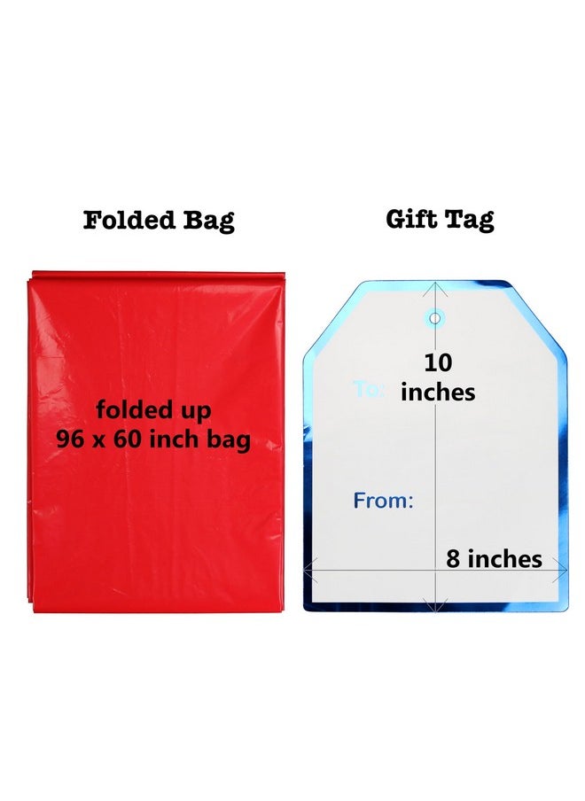 Giant, Jumbo Bike Size Gift Bag, Wrap, Red, 96 X 60-Inches