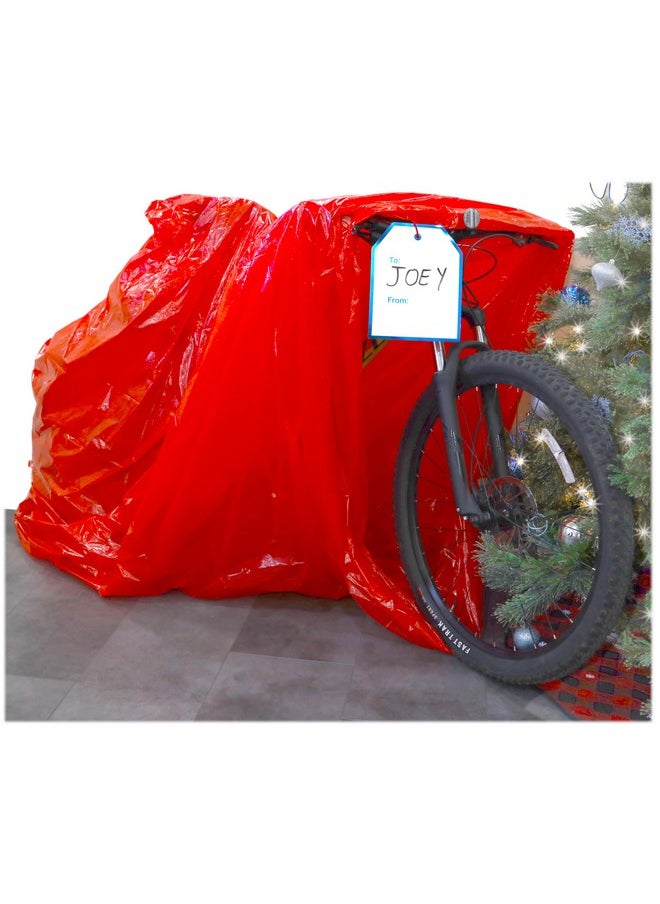 Giant, Jumbo Bike Size Gift Bag, Wrap, Red, 96 X 60-Inches