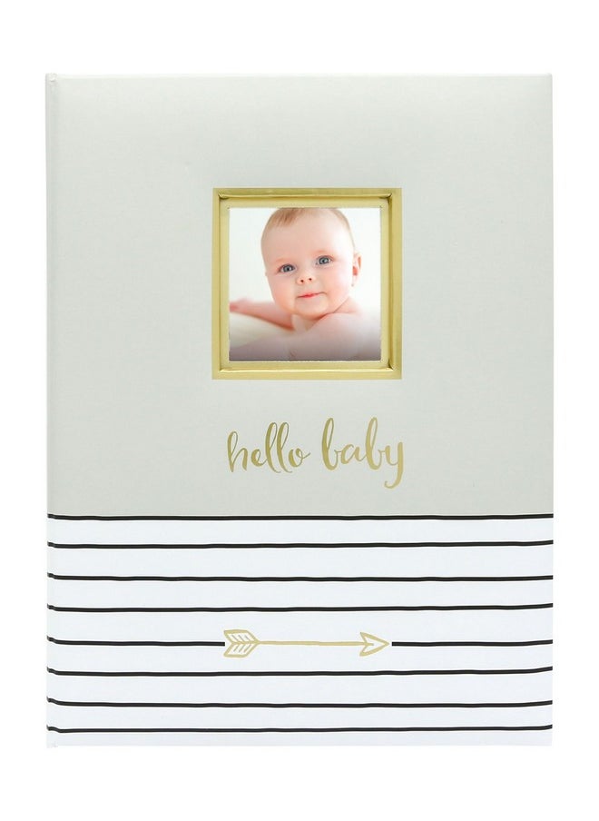 Hello Baby First 5 Years Memory Book, Gender-Neutral Baby Keepsake For New And Expectant Parents, Pregnancy And Milestone Journal, Gray