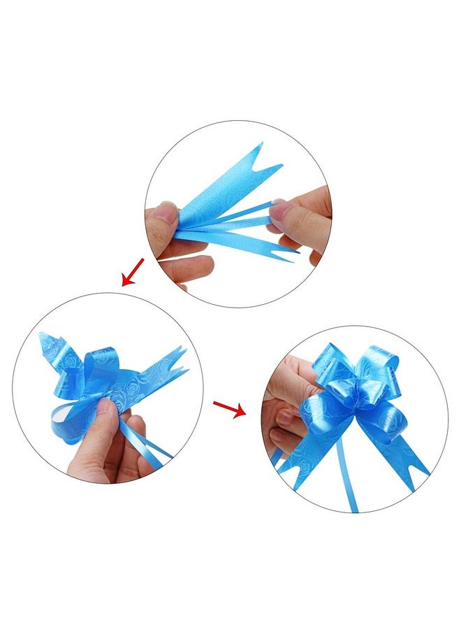 170Pcs 17 Colors String Bows Basket Pull Bows Gift Knot Ribbon Present Wrapping Décor Bows For Birthday Wedding Christmas New Year Party Ornament, 1.8Cm Width