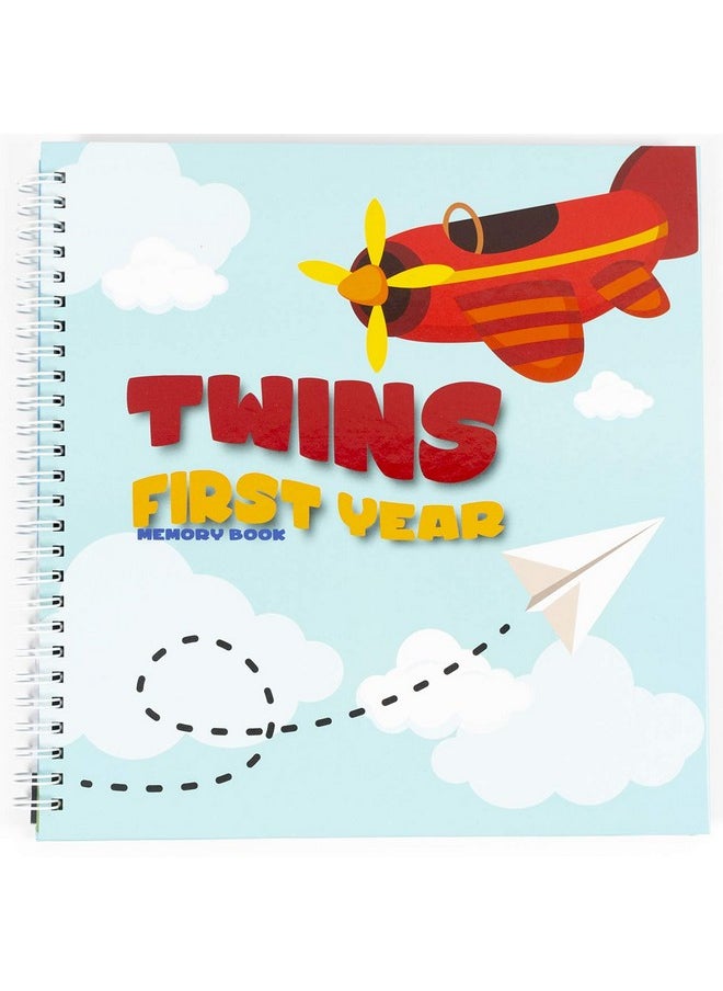 Twins' First-Year Chronicle: Celebrate A Year Of Precious Moments | Beautiful Baby Keepsake Journal With Stickers, Family Tree, Letters From Parents, And More
