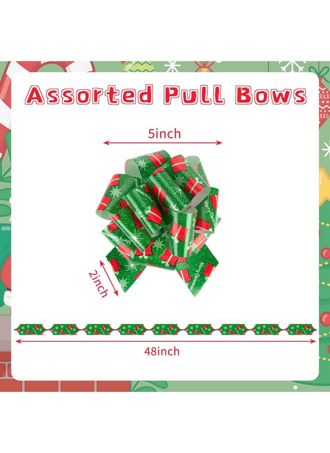 20Pcs Christmas Pull Bows, Christmas Gift Bows 5 Inch Christmas Bows For Gift Wrapping Home Decor Party Supplies