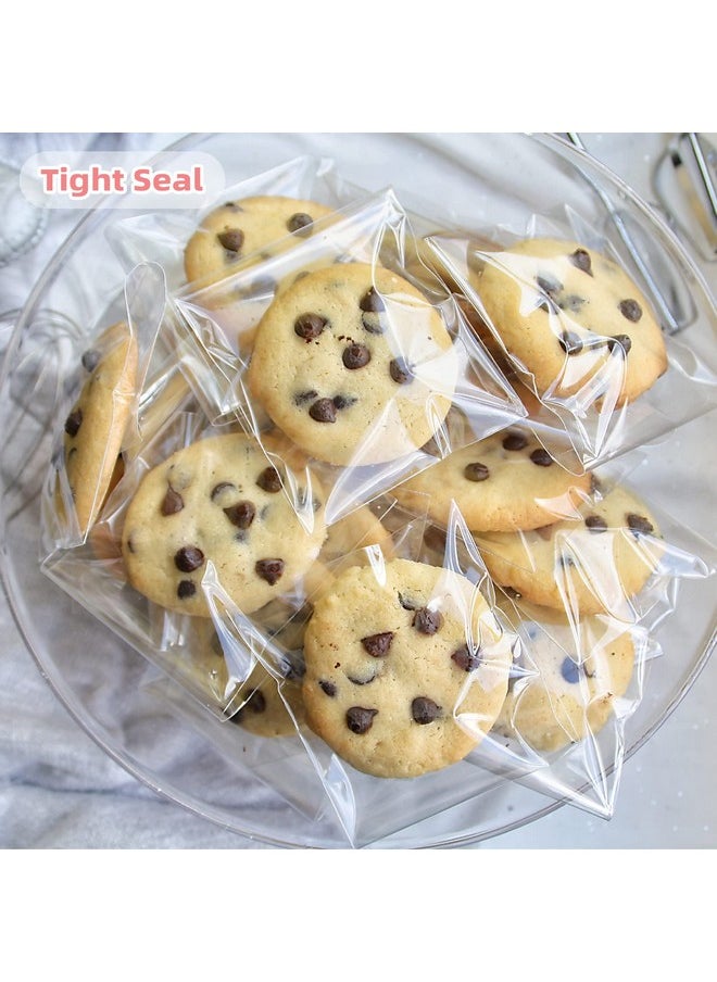 Cookie Bags For Gift Giving,Self Sealing Cellophane Bags 4X4 Inches,Clear Resealable Cellophane Bags Self Adhesive Individual Cookie Bags For Packaging 200Pieces