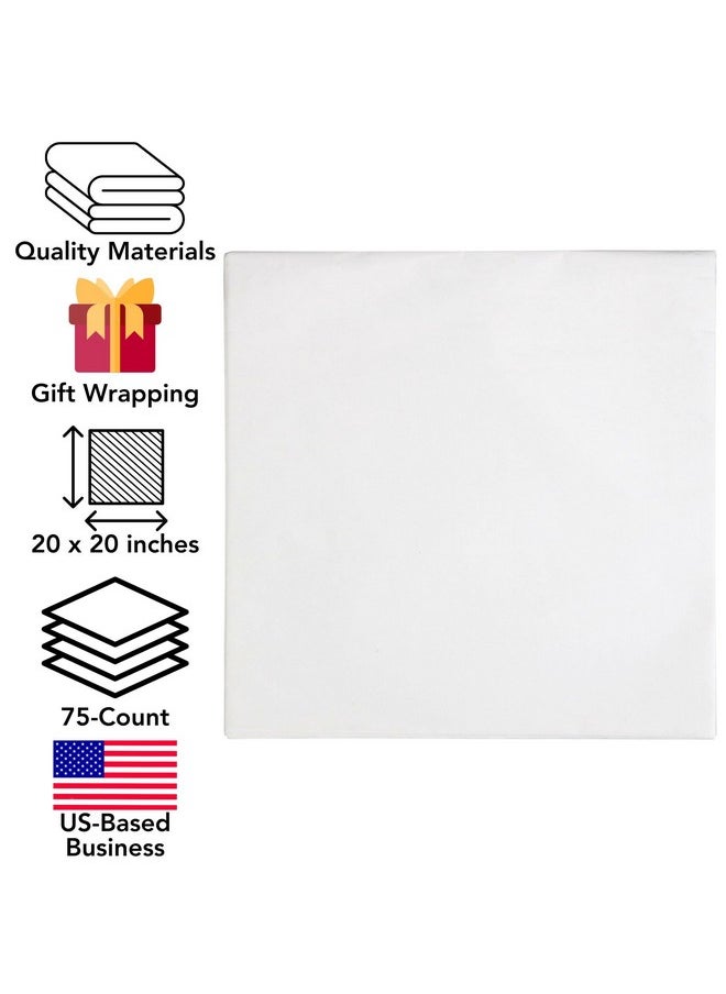 Tissue Paper, White, 20 X 20-Inches, 75-Sheets