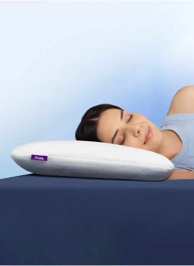 Frido Ultimate Sleep Pillow, Orthopedic Grade Gel Memory Foam for Neck & Shoulder Pain Relief, Includes Bamboo Pillow Cover, King Size Pack of 1, White