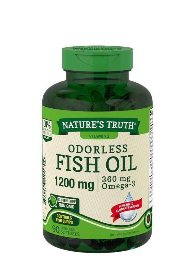 Fish Oil 1200 Mg Capsules, 90 Count