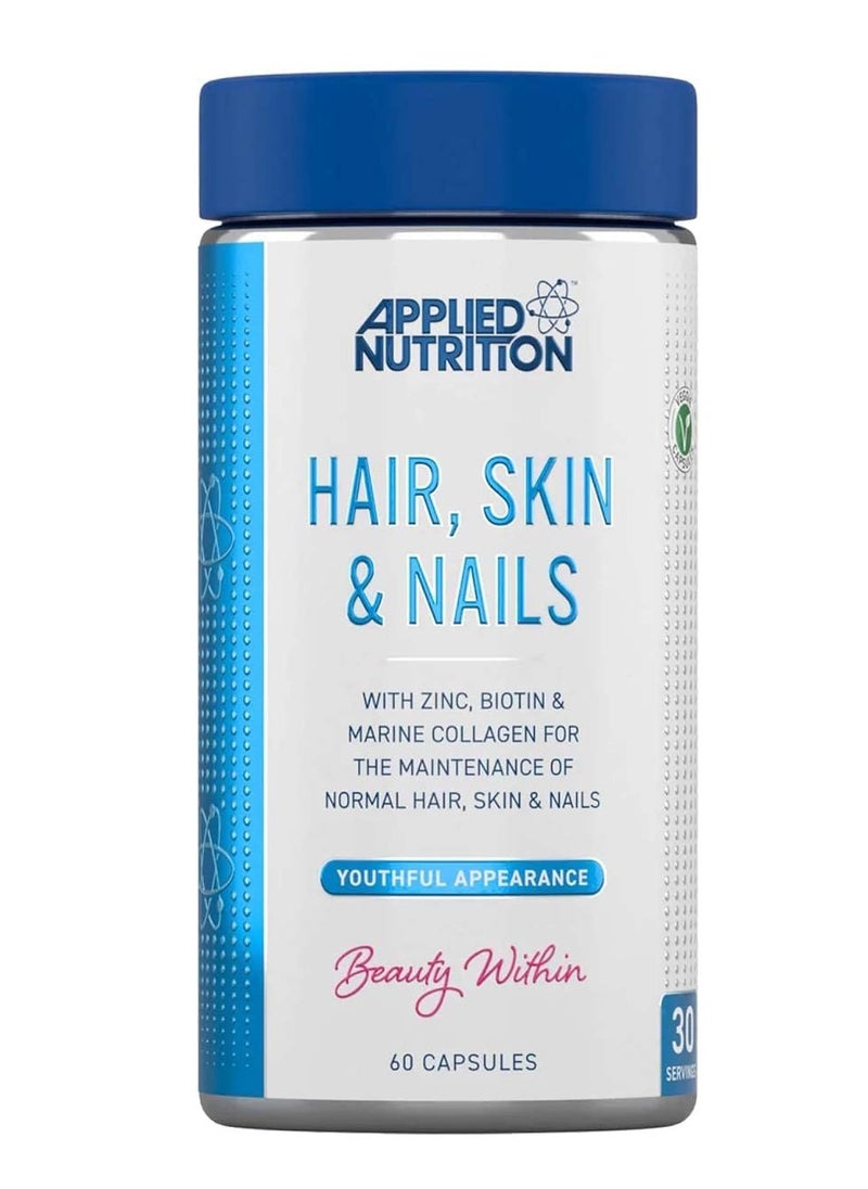 Applied Nutrition HAIR,SKIN & NAILS, 60 Capsules 30 Serving