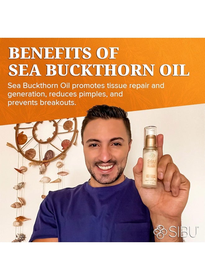 Sea Buckthorn Nourishing Face Cream 1Oz (2-Pack), Lightweight And Hydrating Face Cream - Amazing For Sensitive Skin, Breakouts, & Irritation