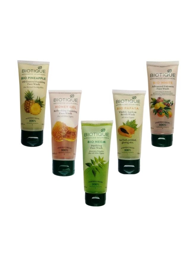 5-Piece Face Wash Set 100ml
