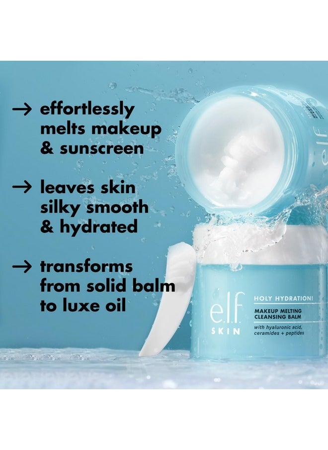 Skin Holy Hydration! Makeup Melting Cleansing Balm, Face Cleanser & Makeup Remover, Infused With Hyaluronic Acid To Hydrate Skin