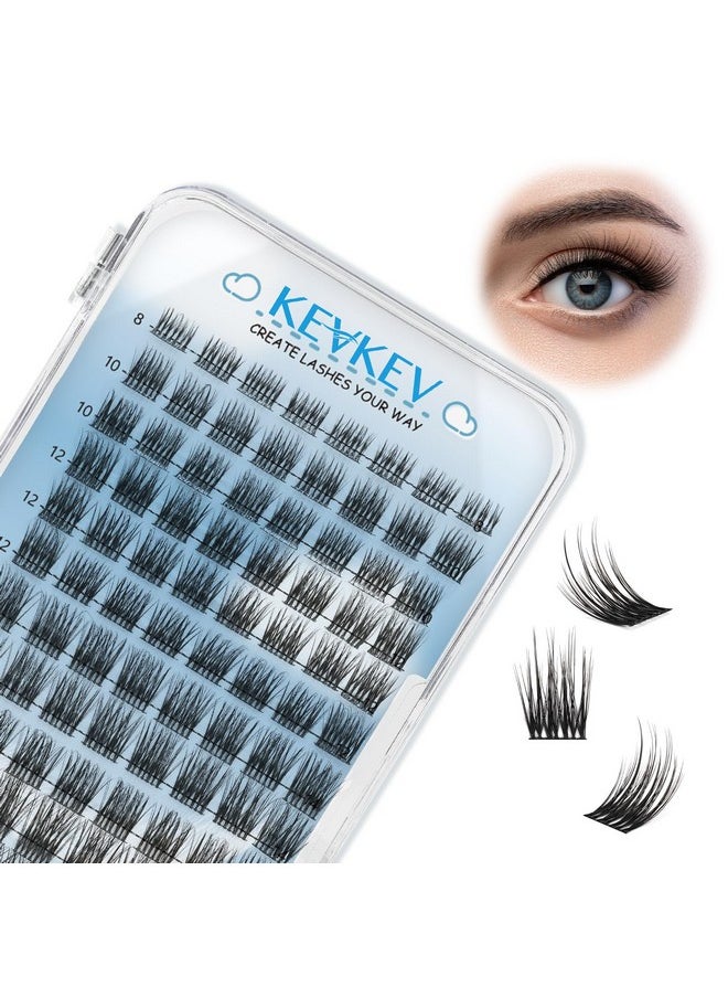 Lash Clusters 96 Pcs Eyelash Clusters Nature Lashes Diy Lash Extensions (Fjord,D-8-16Mix)