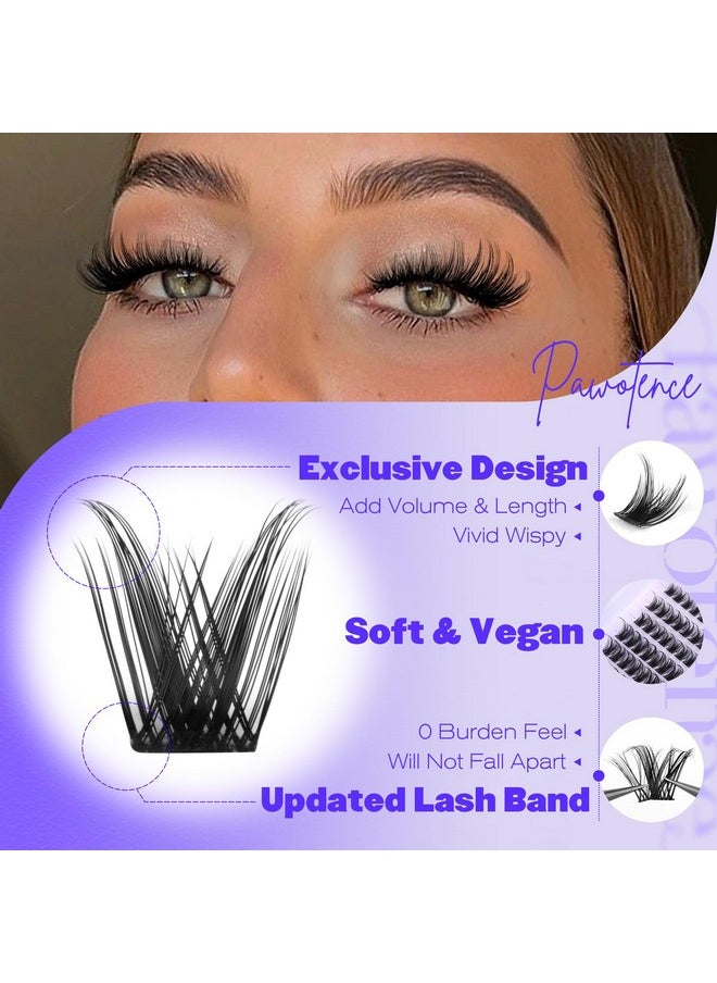 Lash Clusters Wispy Cluster Eyelash Extensions 144Pcs Individual Lashes 10-18Mm Lash Extension Diy False Eyelashes Soft Comfortable Eyelash Clusters With Thin Band