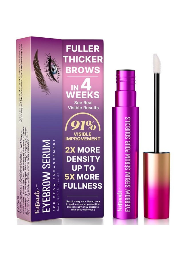 Eyebrow Growth Serum: Eyebrow Serum To Grow Brows With Advanced Formula To Boost Longer Fuller And Thicker Eyebrows 0.1 Fl. Oz.