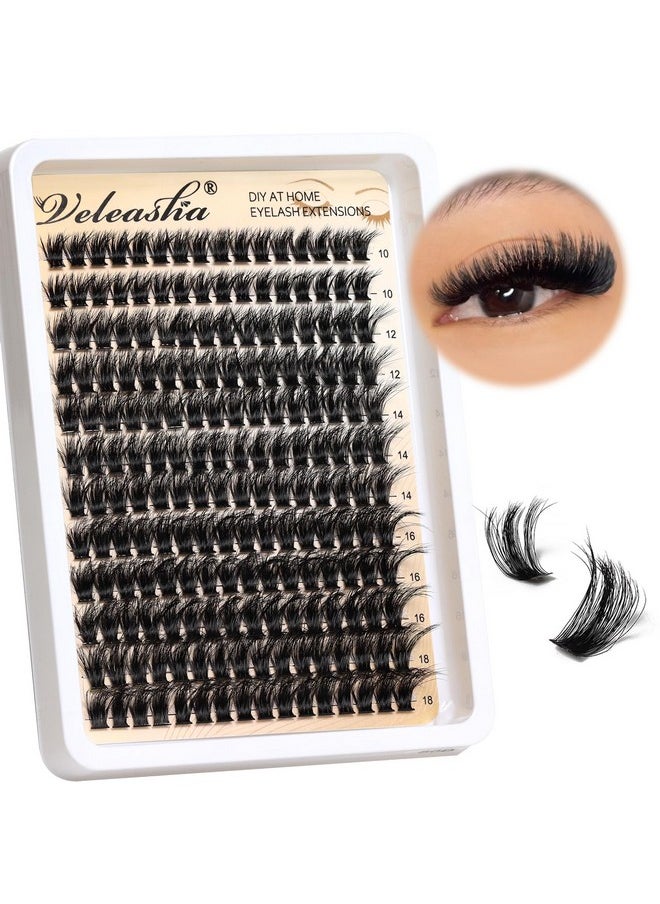 Lash Clusters, 80D Fluffy Individual Lashes, 10-18Mm D Curl Volume Eyelash Clusters, 192Pcs Lash Extension, Thick Cluster Eyelash Extensions, Soft Diy Cluster Lashes At Home(S-80D,10-18Mm)