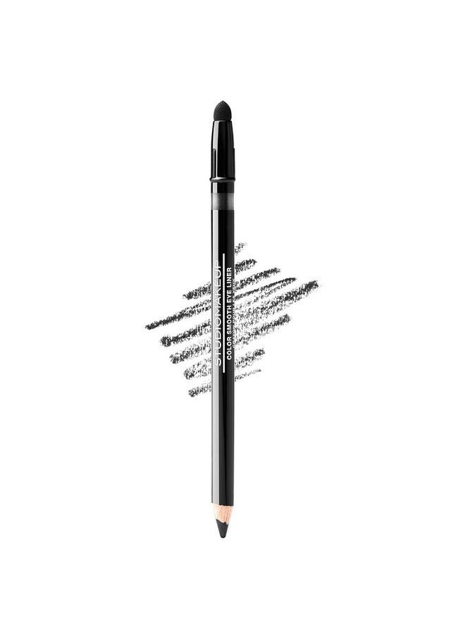 Color Smooth Eyeliner Pencil - All Day Wear, Waterproof Eyeliner With Built-In Smudger - Safe For Sensitive Eyes - Smoky & Natural Look