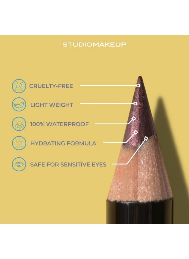 Color Smooth Eyeliner Pencil - All Day Wear, Waterproof Eyeliner With Built-In Smudger - Safe For Sensitive Eyes - Smoky & Natural Look