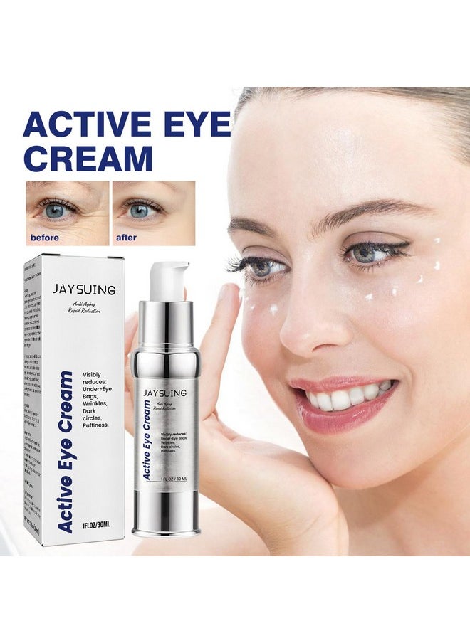 Under Eye Cream For Puffiness & Bags,Active Eye Serum For Dark Circles And Puffiness,Under Eye Caffeine Eye Serum Reduce Wrinkles (30Ml)