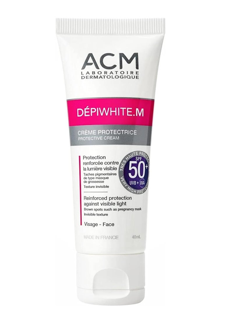 Depiwhite M Cream SPF 50 UVA UVB Sunscreen Reinforced Protection Against Visible Light for Face 40ml