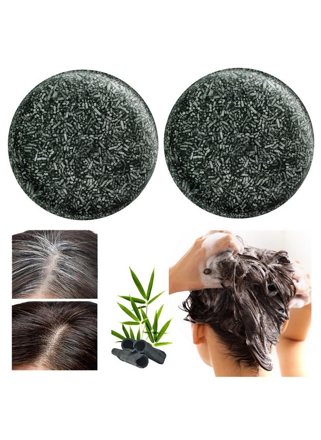 2Pcs Gray Reverse Bar, Unisex Shampoo, Natural Ingredients, Promotes Scalp Circulation And Helps Hair Melanin Production, 1 Cubic Inches