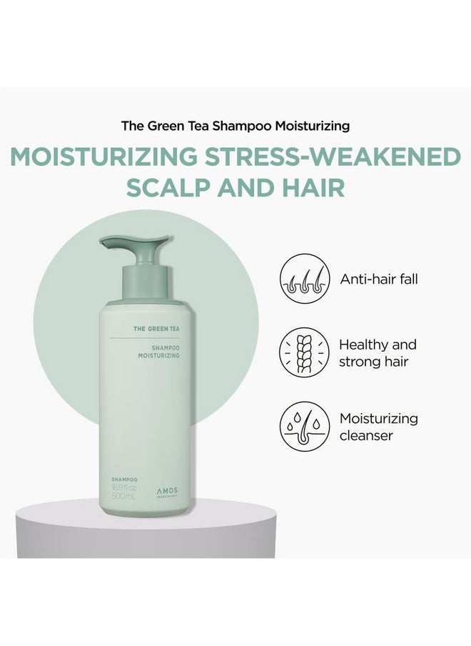 The Green Tea Shampoo Moisturizing For Thinning Hair, Korean Shampoo For Dry Scalp L Flaky & Itchy Scalp, Strengthening Hair, All Hair Types, 16.9 Fl.Oz