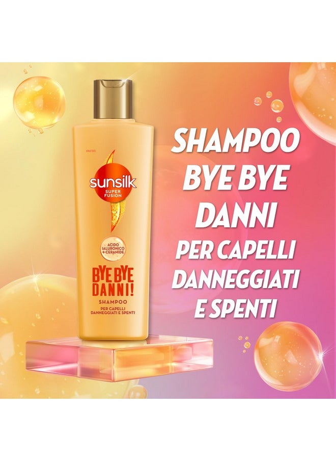 , Bye Bye Damage Shampoo For Damaged And Dull Hair, Super Fusion Formula With A Mix Of Hyaluronic Acid And Ceramide, Repairs From 7 Types Of Hair Damage, 220 Ml, 1 Unit - Made In Italy