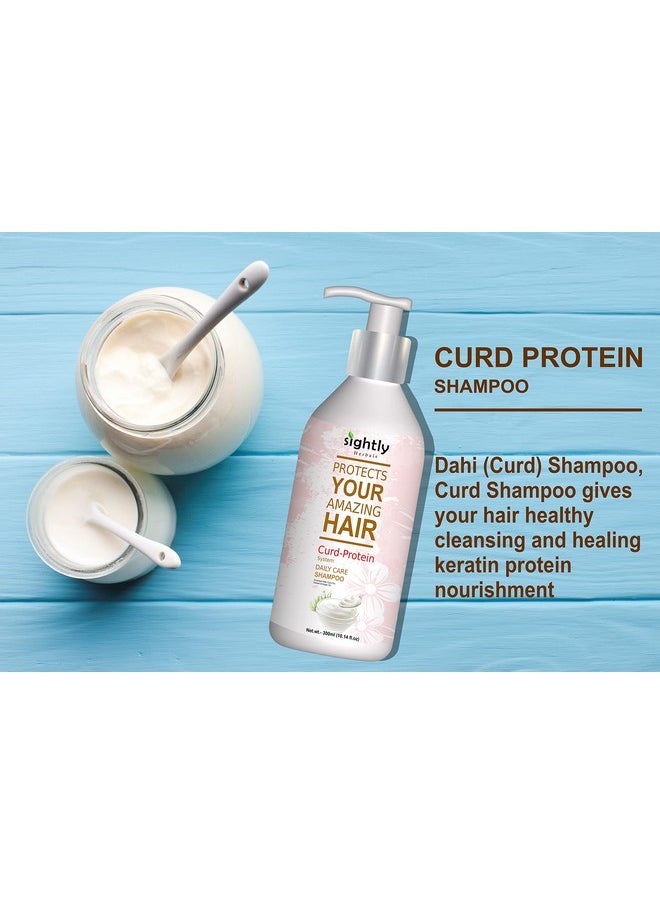 Curd Protein Shampoo, Conditioner And Oil Control Face Wash Combo-Growth And Shine Formula With Natural Ingredients No Synthetic Color