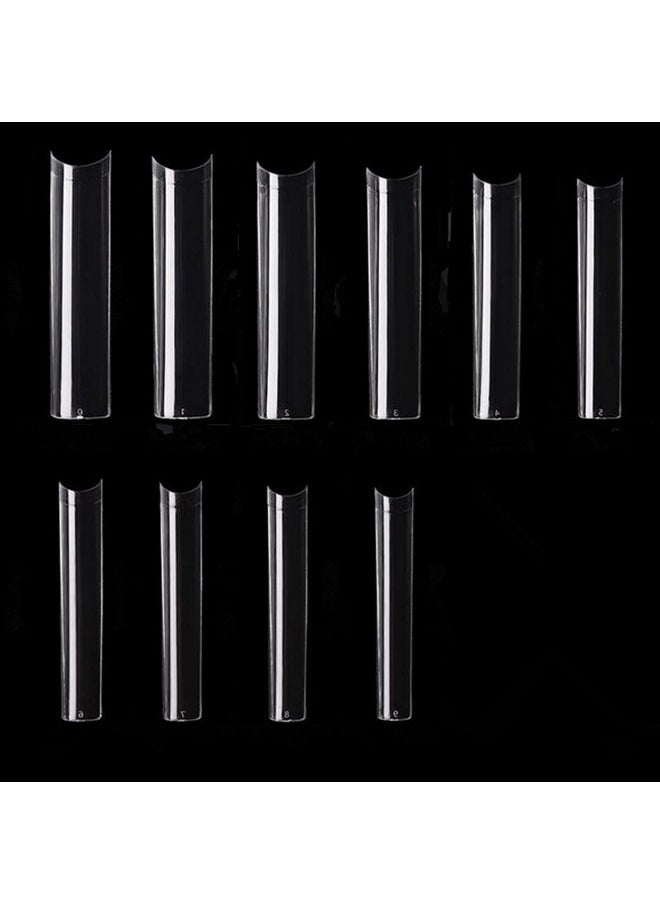 Urve Square Nail Tips - No C Curve Long Nail Tips - Yimart 500Pcs No C Curve Xxxl Square Straight False Nail Tips Half Cover Clear Natural Extra Long Fake Nails (Clear)