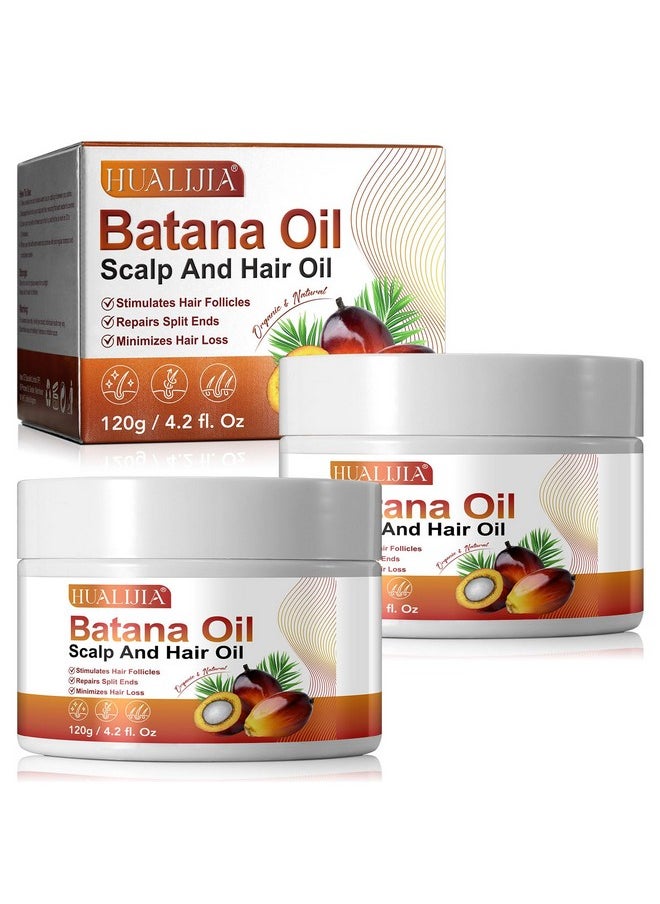 Raw Batana Oil For Hair Growth And Thickness (2 Pack), Organic Dr. Sebi'S Formula From Honduras - Prevents Loss, Eliminates Split Ends For Men & Women 4.2 Oz