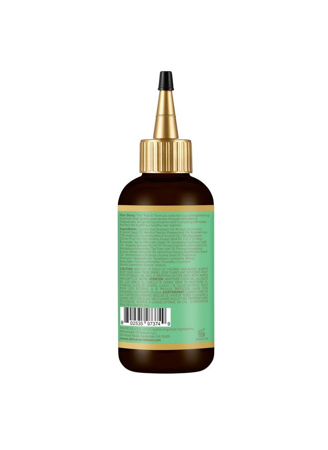 Feel-It Formula Strengthening Oil With Rosemary Oil, Peppermint Oil And Sage - Helps Promote Hair Growth, Nourishing Treatment For Split Ends And Dry Scalp For All Hair Types, 4 Fl Oz.