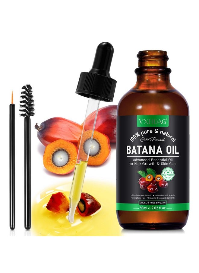 Batana Oil - 100% Pure & Natural From Honduras For Hair Growth, Eliminates Split Ends, Enhances Radiance & Nourishment For All Hair Types, 2.02 Fl Oz