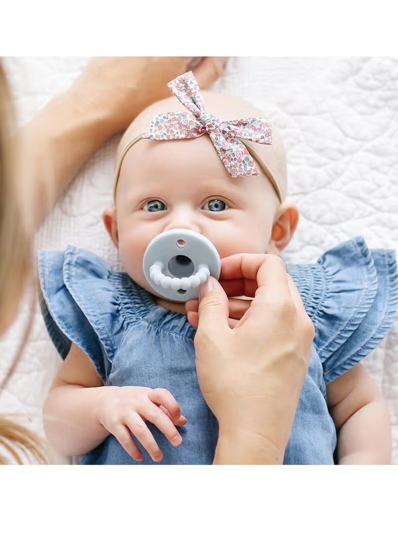 Pacifier Silicone Baby 0-6 Months Stage 2 Sky blue