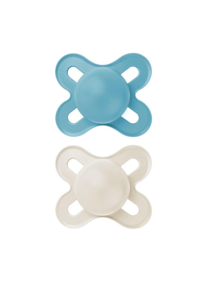 Original Start Matte Newborn Baby Pacifier, Best Pacifier For Breastfed Babies, Sterilizer Case, Boy, 0-3 (Pack Of 2)