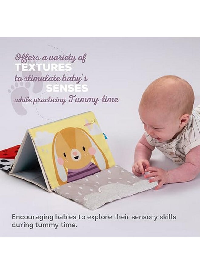 Tummy Time Sensory Book With Crinkle Pages & Soft Textures, High Contrast Patterns, Baby-Safe Mirror For Newborns And Infants, Tummy Time Toys For Babies 0-6 6-12 Months, Boys Girls Baby Gift